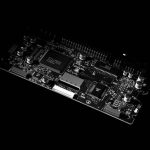 Detailed black and white image of a computer circuit board, showcasing technology components. — Keep Tenant Records Organized